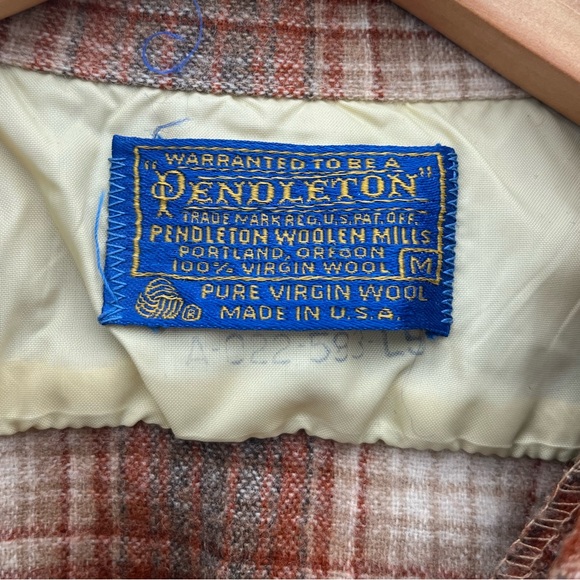 Vintage 1960s Pendleton Wool Plaid Board Shirt Casual Button Down Shirt Medium - Picture 3 of 11